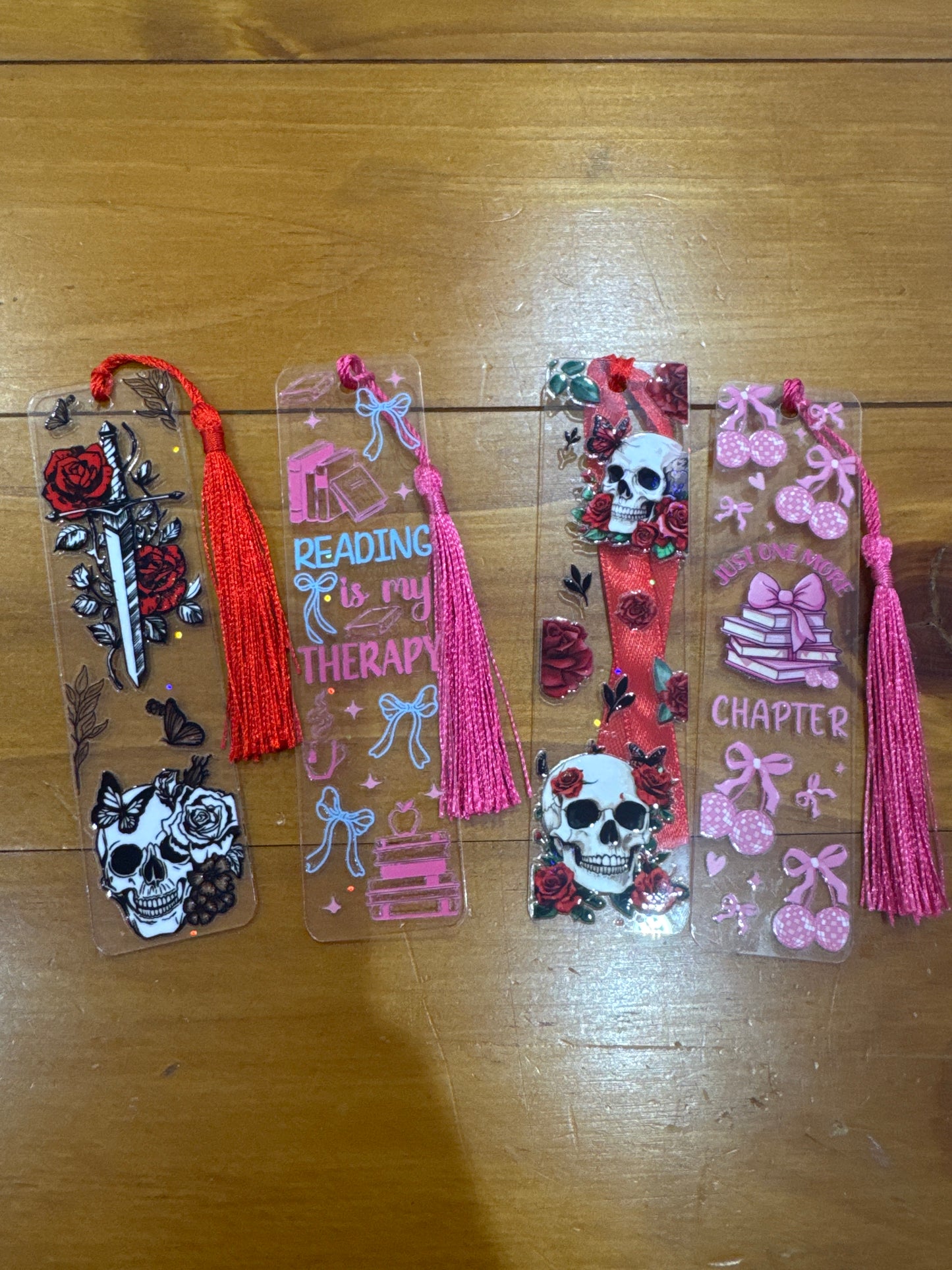 Small acrylic bookmarks