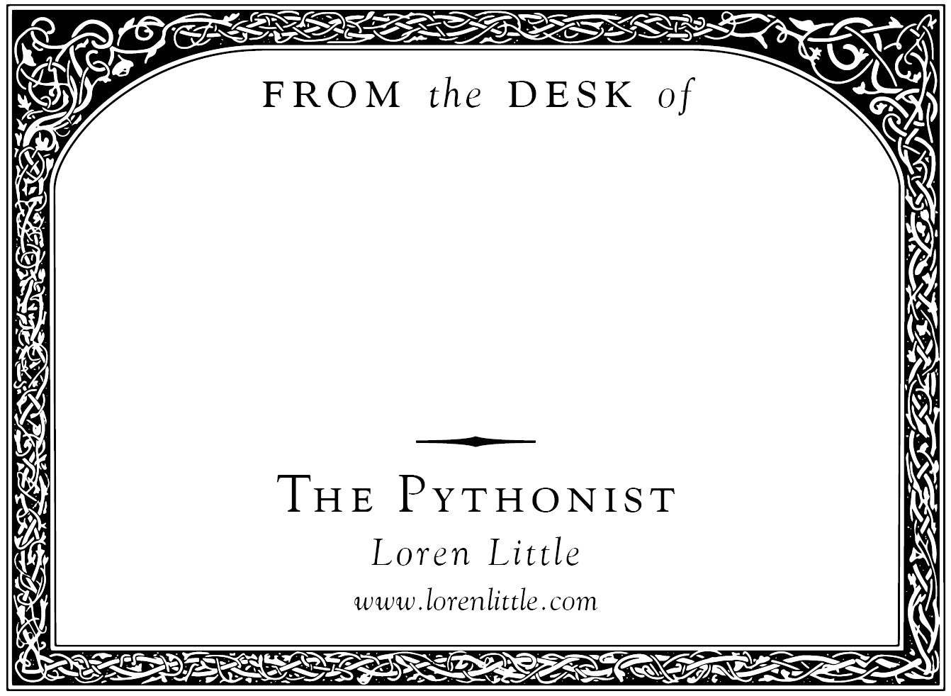 **PREORDER** The Pythonist - Loren Little