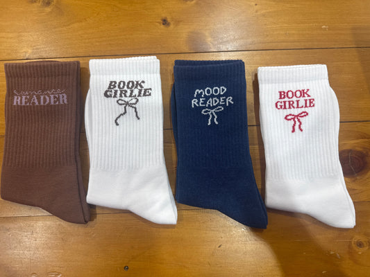 Bookish crew socks
